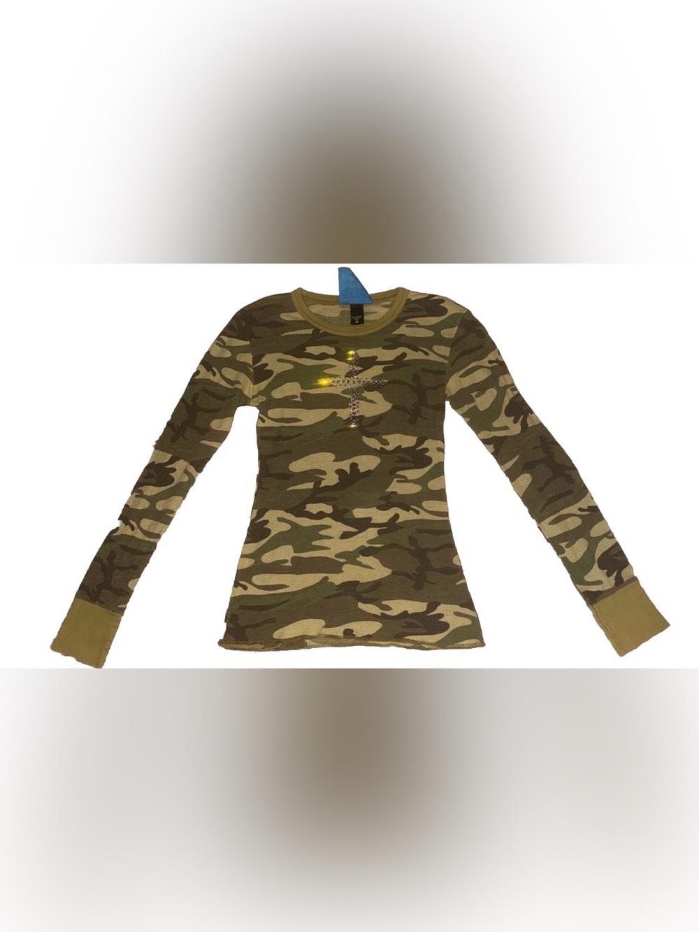 8241 Ranch Thermal Top Cross Rhinestone Camo Size Large